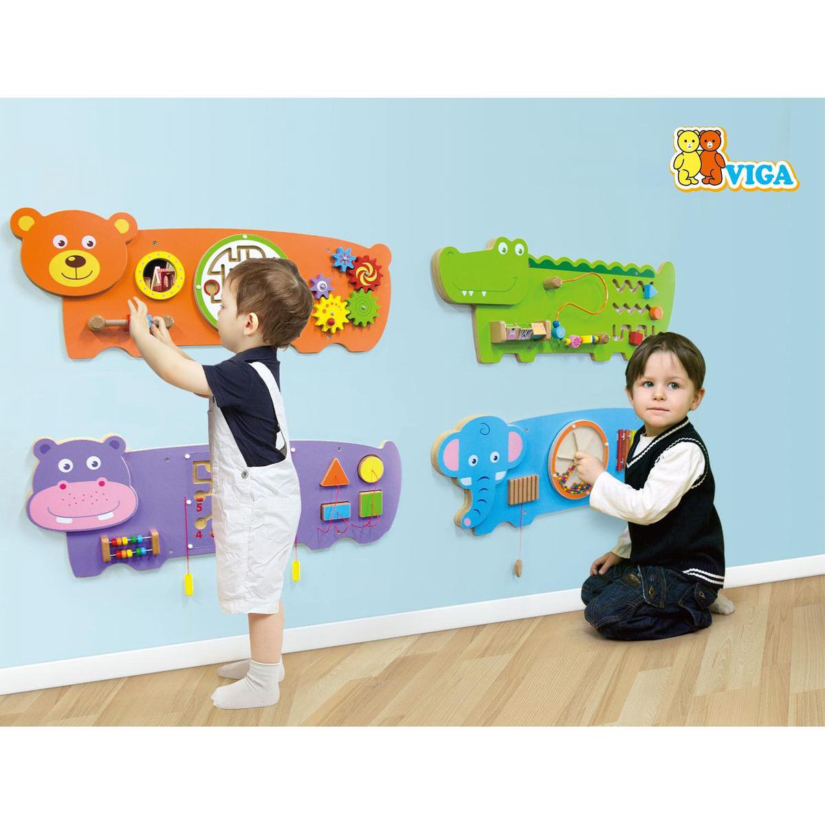 فيجا لعبة حائط فرس النهر مواليد تفاعلي VIGA
