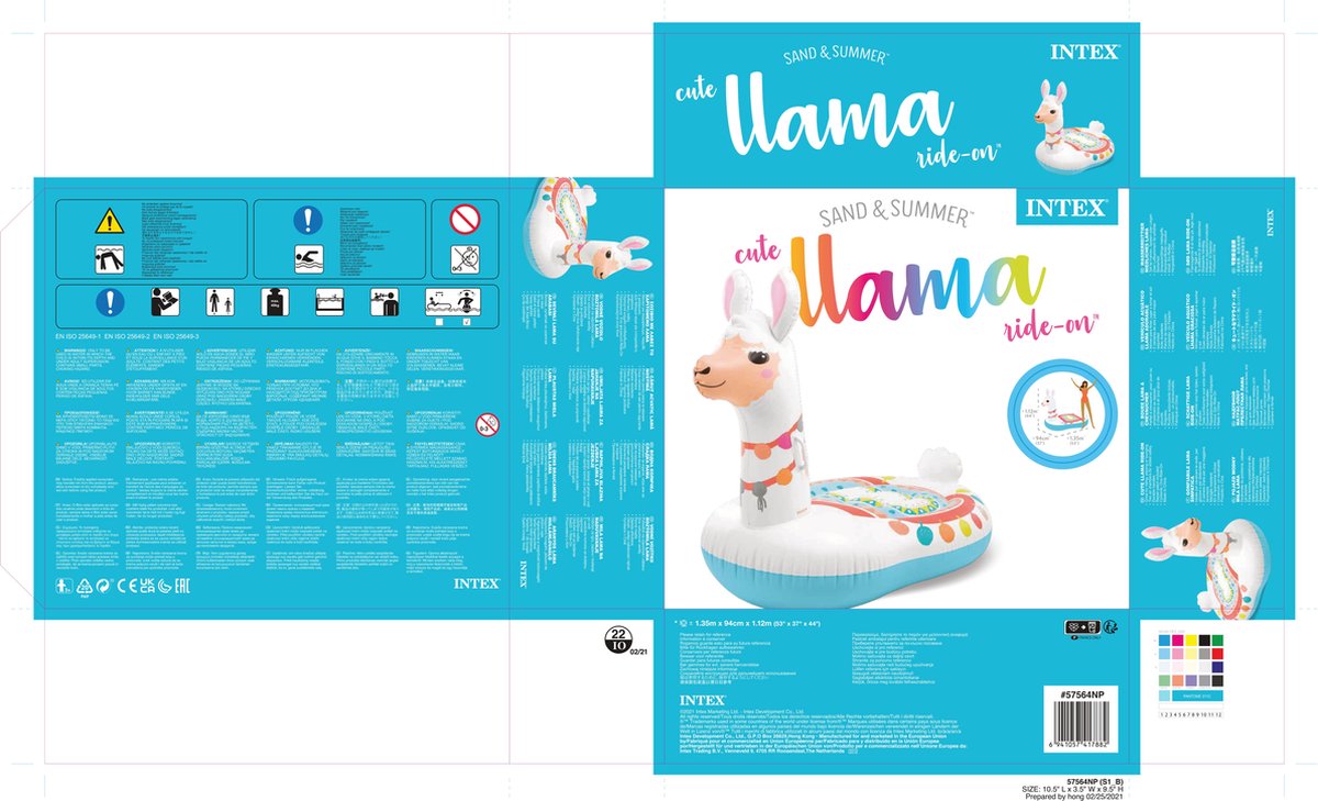 انتكس عوامة لاما قابلة للنفخ عوامات ومراتب Intex