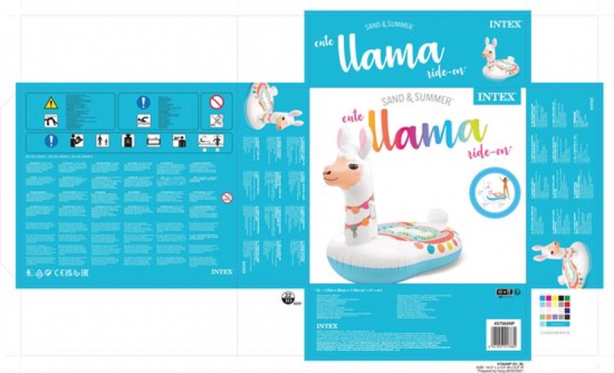 انتكس عوامة لاما قابلة للنفخ عوامات ومراتب Intex