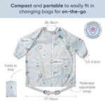 بيبادو طقم مريلة بأكمام طويلة وأدوات مائدة زرقاء مواليد تفاعلي Bibado