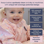 بيبادو طقم مريلة بأكمام طويلة وأدوات مائدة وردي مواليد تفاعلي Bibado