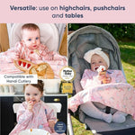 بيبادو طقم مريلة بأكمام طويلة وأدوات مائدة وردي مواليد تفاعلي Bibado