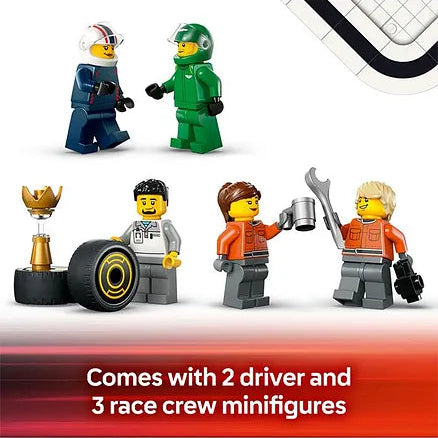 ليجو 60445 سيتي ناقل سيارات السباق مكعبات التركيب LEGO