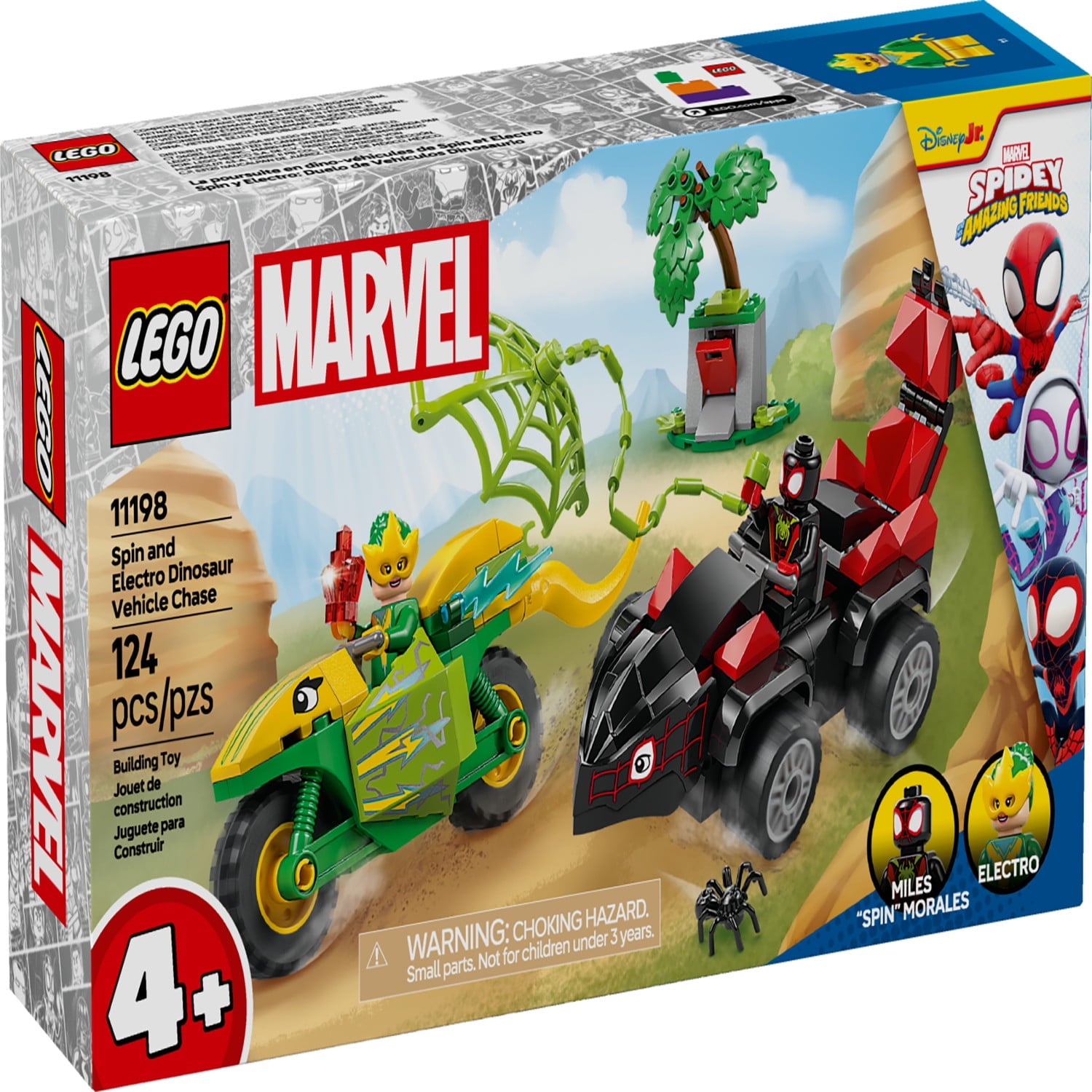 ليجو 76325 مارفل مركبة سبين وإلكترو ديناصور مكعبات التركيب LEGO