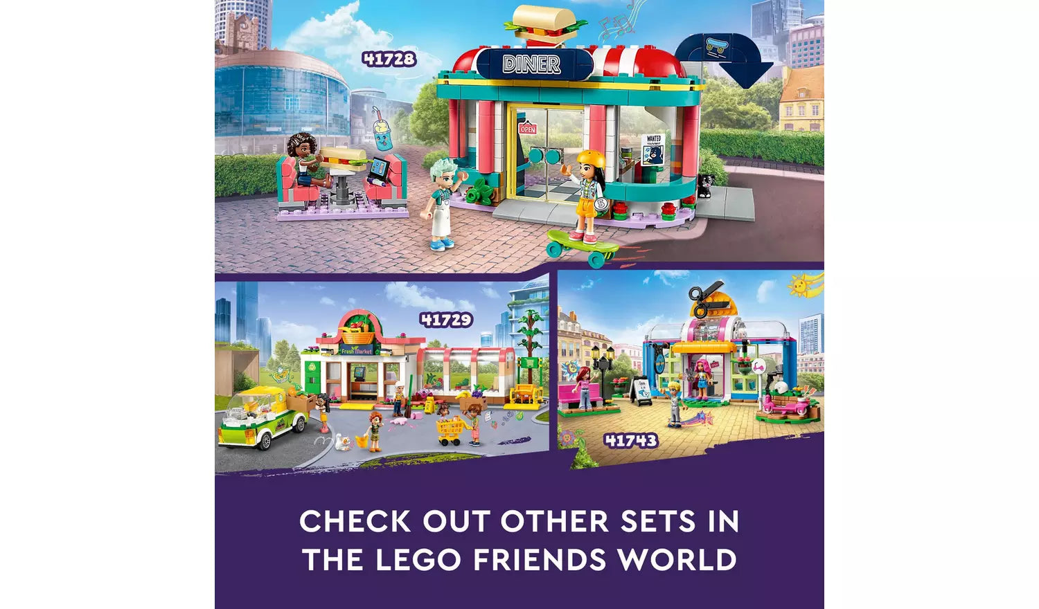 ليجو فريندز مطعم وسط المدينة هارت ليك مكعبات التركيب LEGO