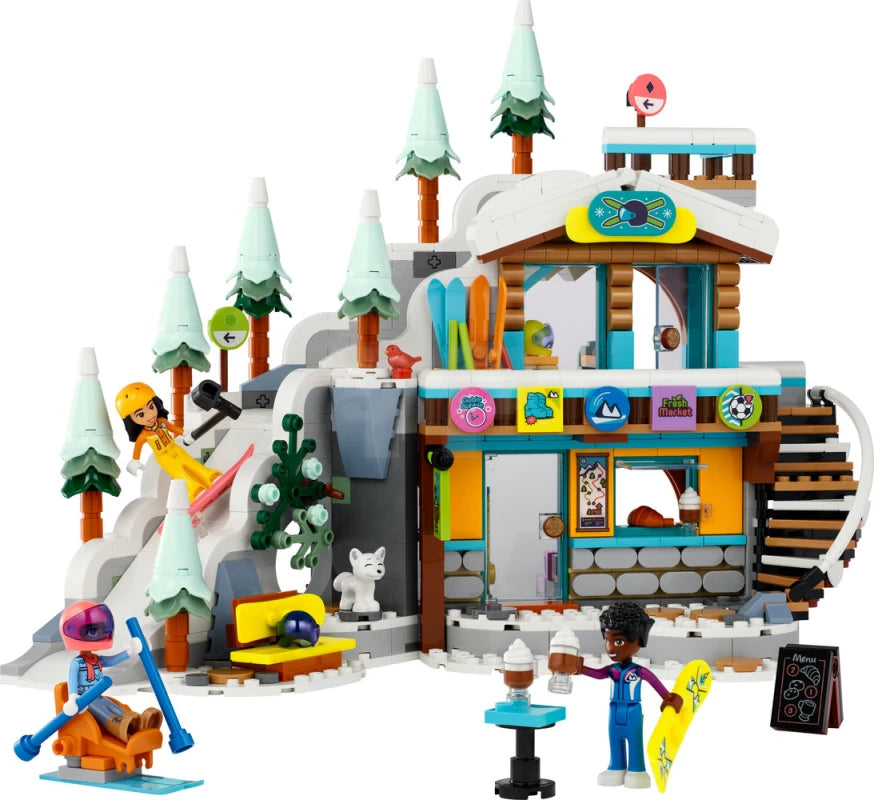 ليجو مكعبات بناء منحدر التزلج والمقهى مكعبات التركيب LEGO