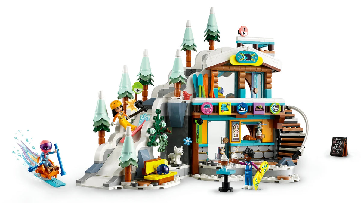 ليجو مكعبات بناء منحدر التزلج والمقهى مكعبات التركيب LEGO