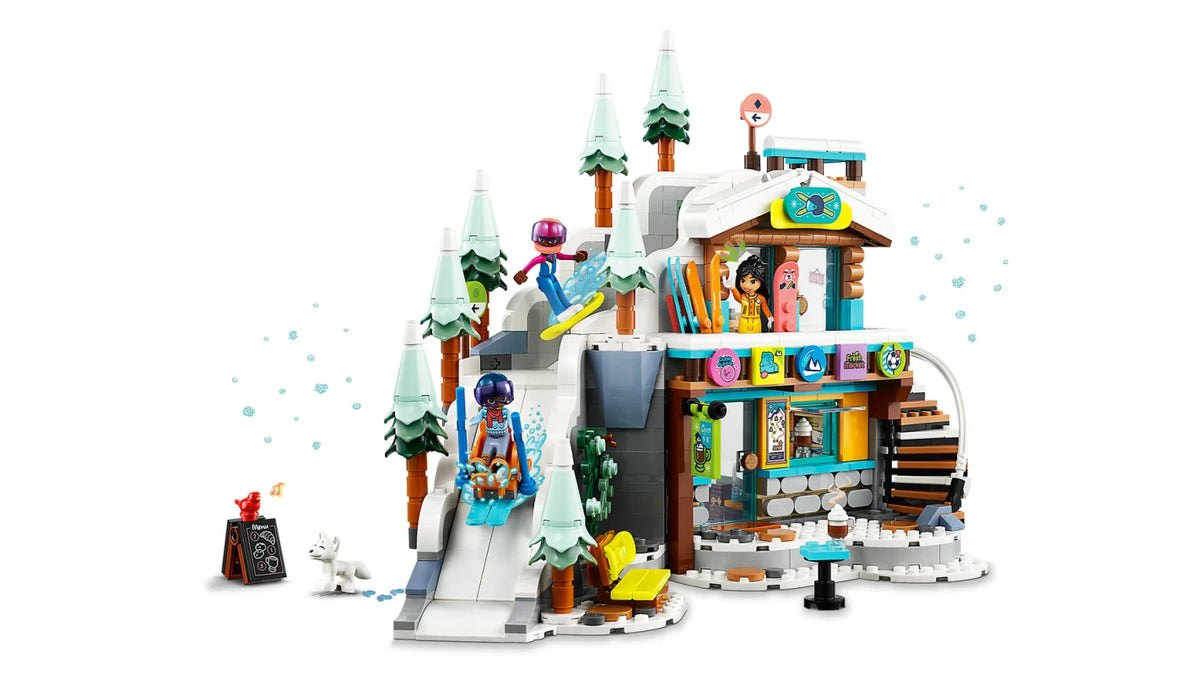 ليجو مكعبات بناء منحدر التزلج والمقهى مكعبات التركيب LEGO