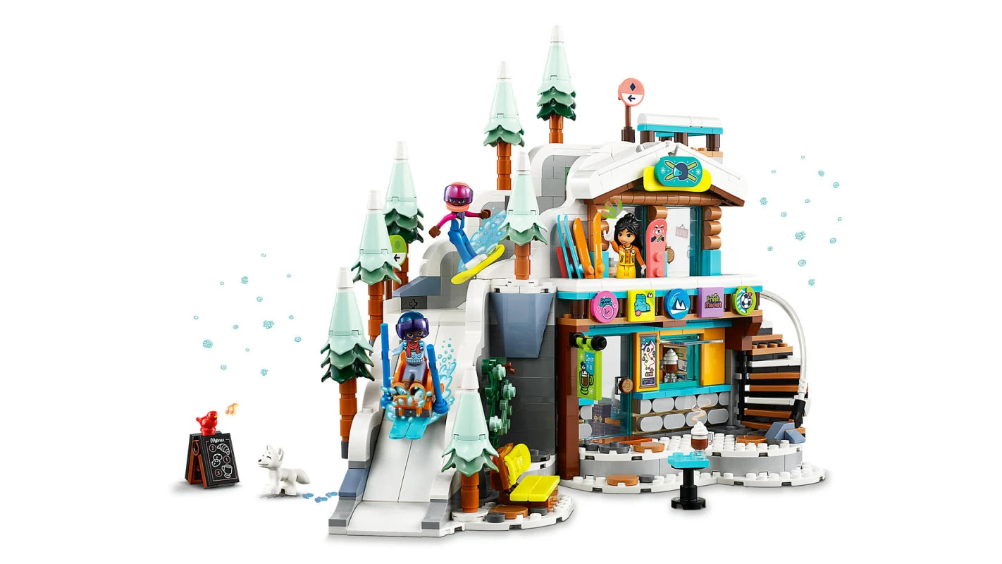 ليجو مكعبات بناء منحدر التزلج والمقهى مكعبات التركيب LEGO