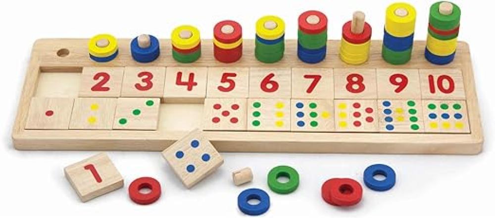 فيجا مجموعة ارقام خشبية للعد والمطابقة العاب تعليمية VIGA