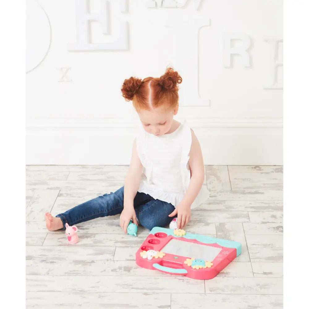 التعليم المبكر سبوره الكتابة الاولى وردي مع قلم سبورة ELC