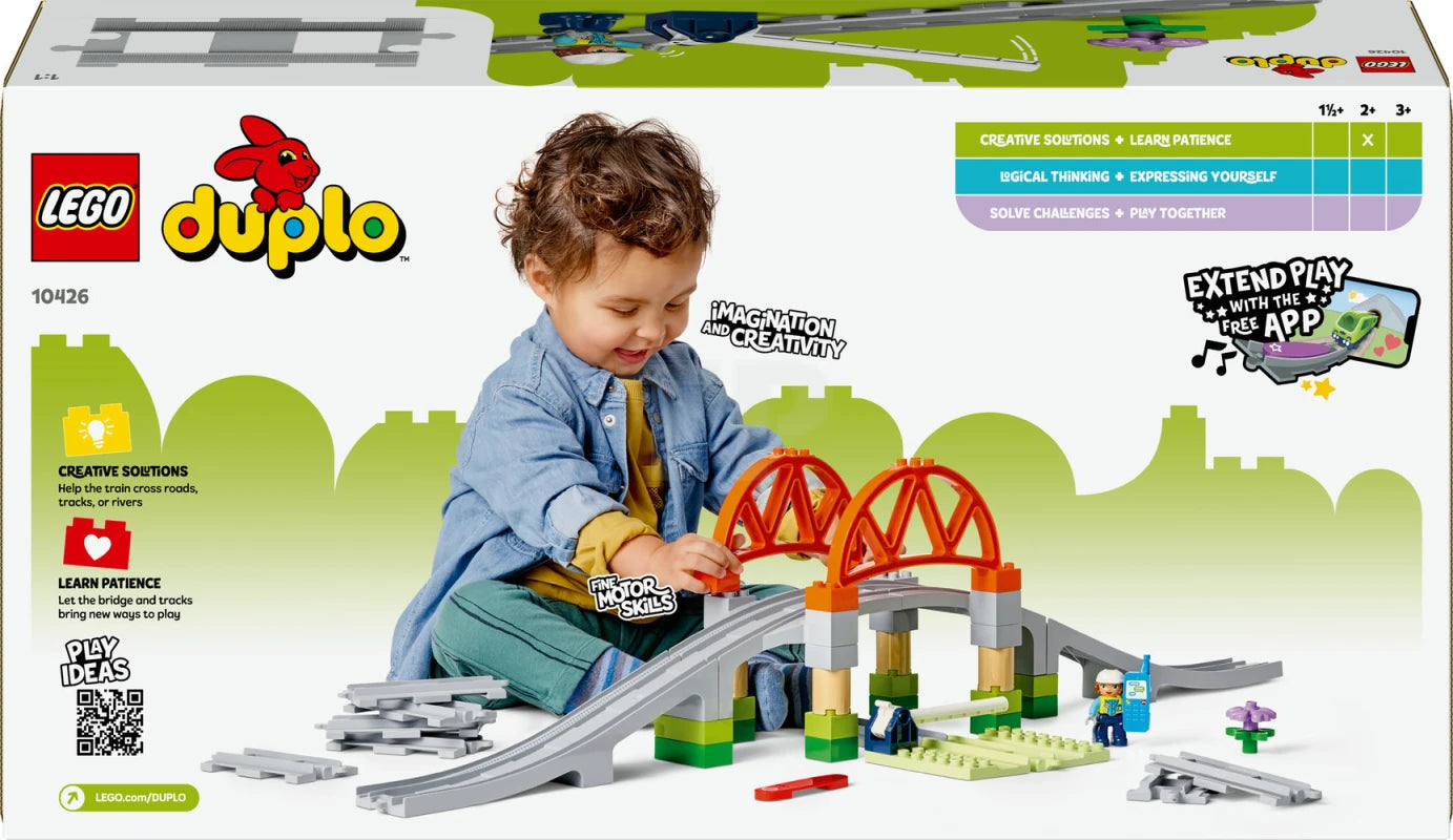 ليجو جسر القطار ومساراته مكعبات التركيب LEGO