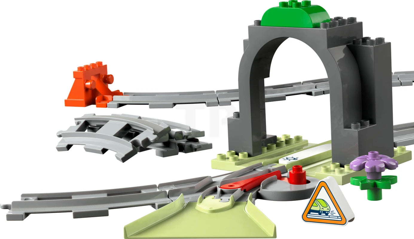 ليجو نفق القطار ومساراته مكعبات التركيب LEGO