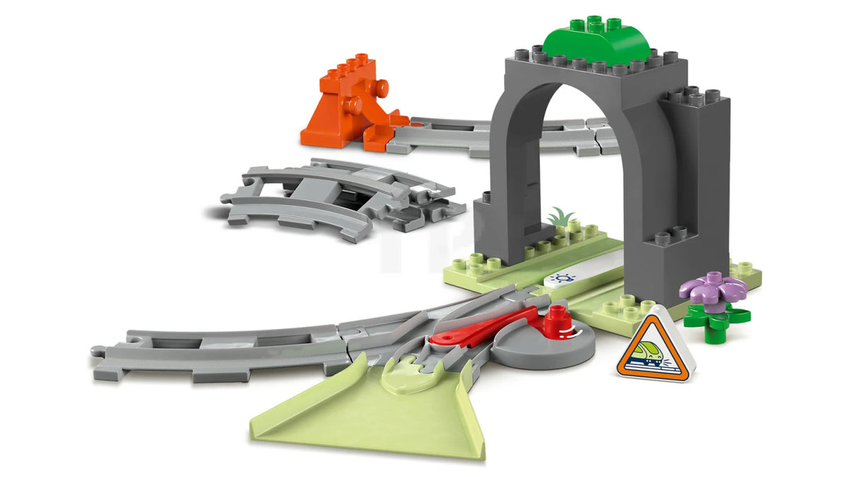 ليجو نفق القطار ومساراته مكعبات التركيب LEGO