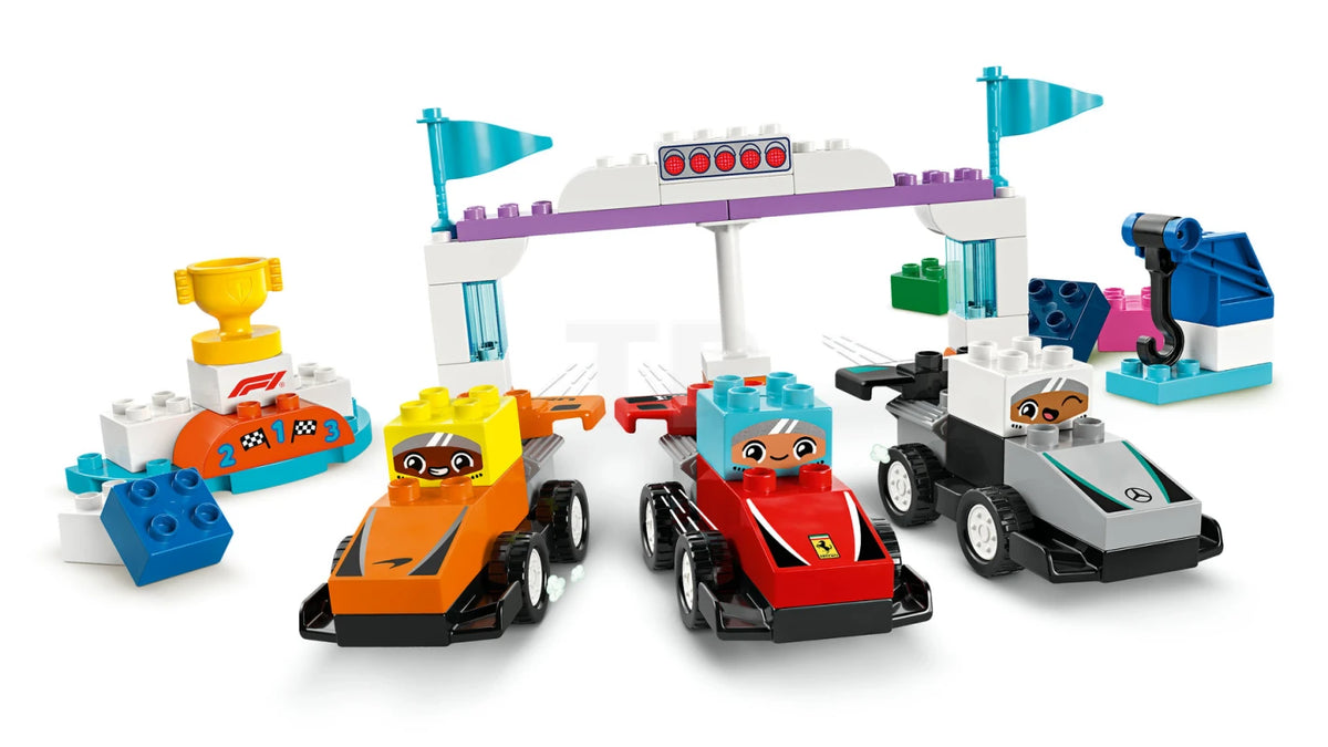 ليجو سيارات سباق الفريق والسائقين مكعبات التركيب LEGO