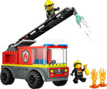 ليجو مكعبات بناء شاحنة إطفاء مع سلم مكعبات التركيب LEGO