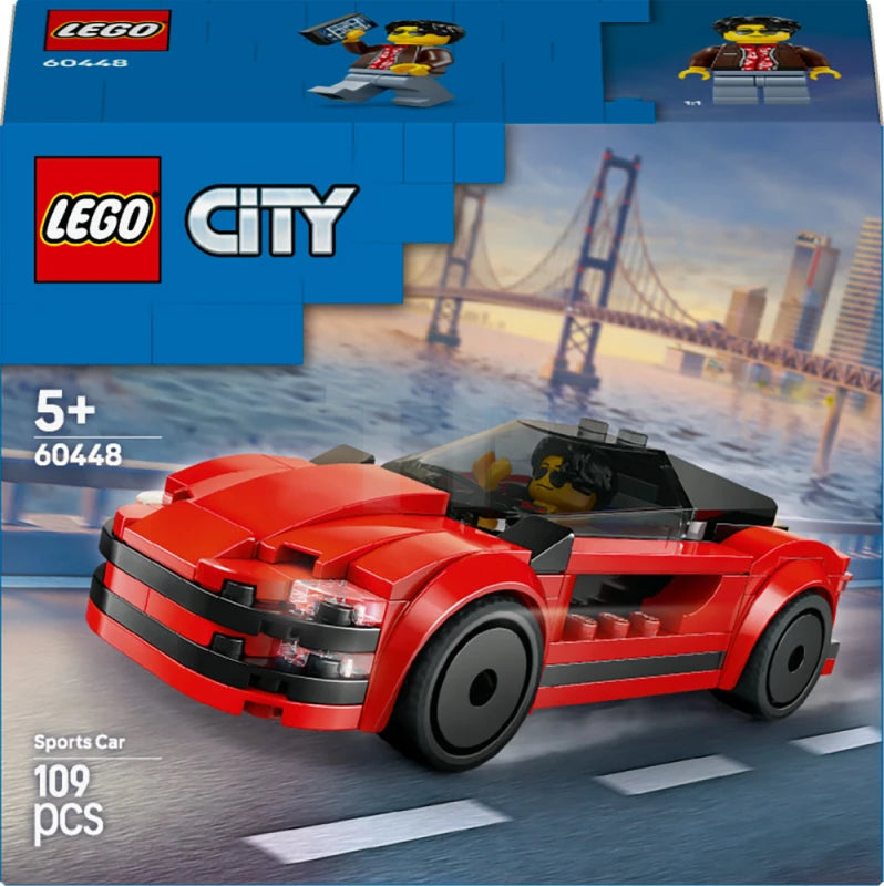 ليجو مكعبات بناء سيارة رياضية حمراء مكعبات التركيب LEGO