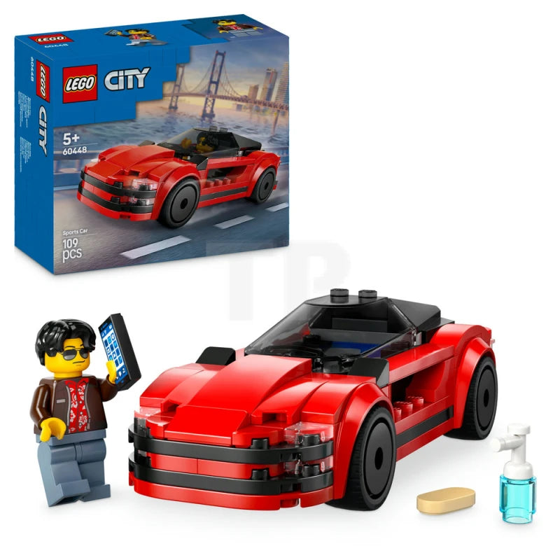 ليجو مكعبات بناء سيارة رياضية حمراء مكعبات التركيب LEGO