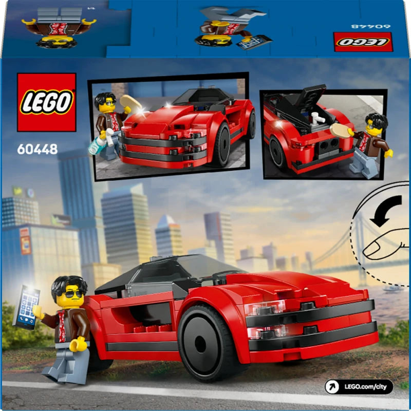 ليجو مكعبات بناء سيارة رياضية حمراء مكعبات التركيب LEGO