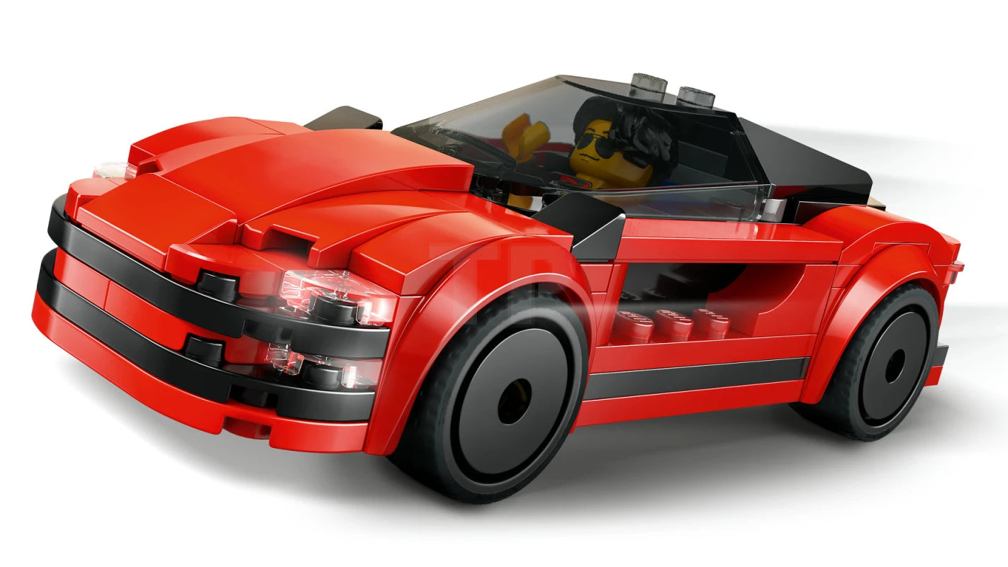 ليجو مكعبات بناء سيارة رياضية حمراء مكعبات التركيب LEGO