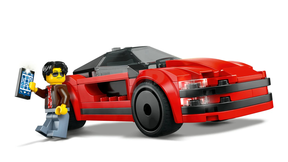ليجو مكعبات بناء سيارة رياضية حمراء مكعبات التركيب LEGO