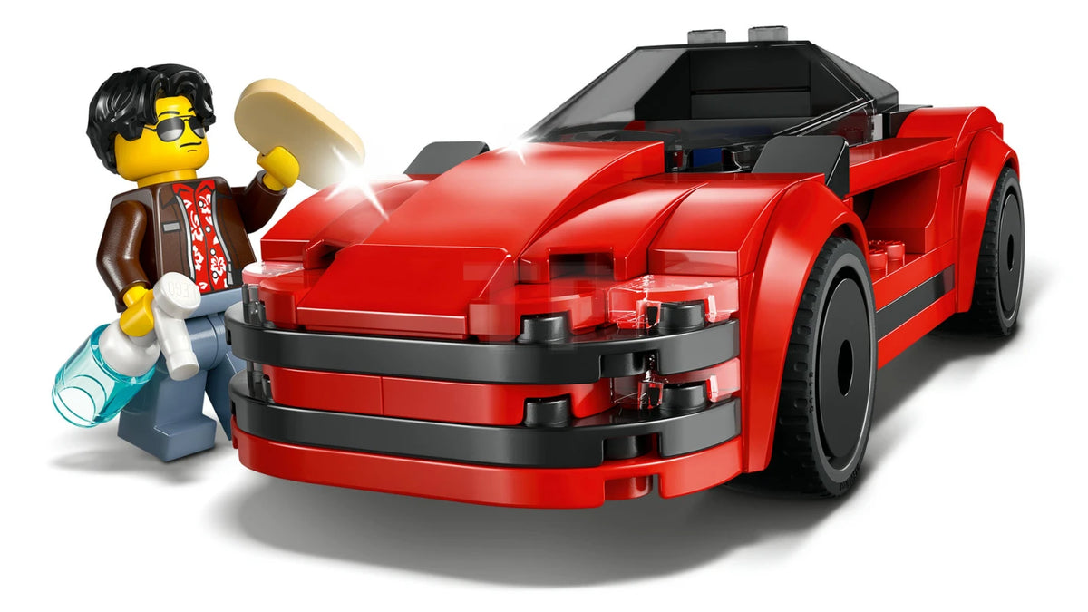 ليجو مكعبات بناء سيارة رياضية حمراء مكعبات التركيب LEGO