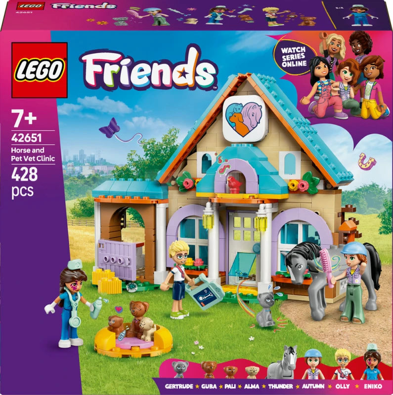 ليجو مكعبات بناء عيادة بيطرية للخيول والحيوانات مكعبات التركيب LEGO
