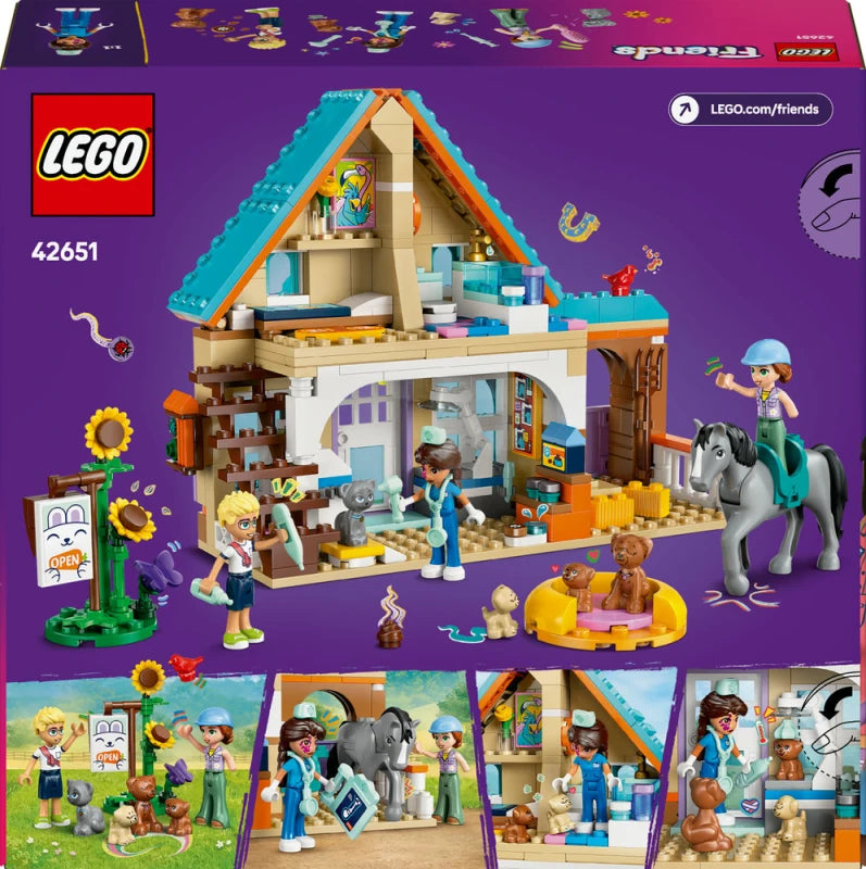 ليجو مكعبات بناء عيادة بيطرية للخيول والحيوانات مكعبات التركيب LEGO