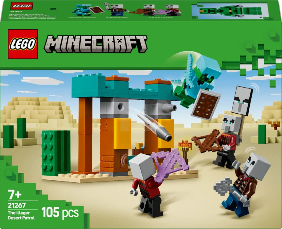 ليجو 21274 ماين كرافت دورية صحراء إيلاجر مكعبات التركيب LEGO
