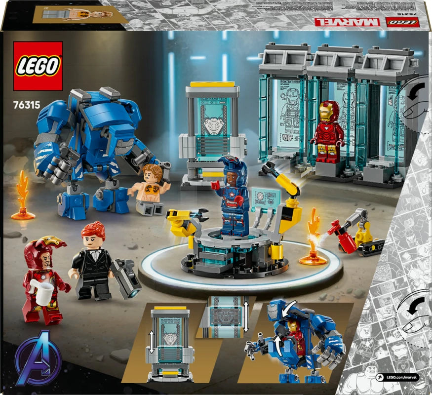 ليجو 76315 مارفل مختبر ايرون مان مكعبات التركيب LEGO