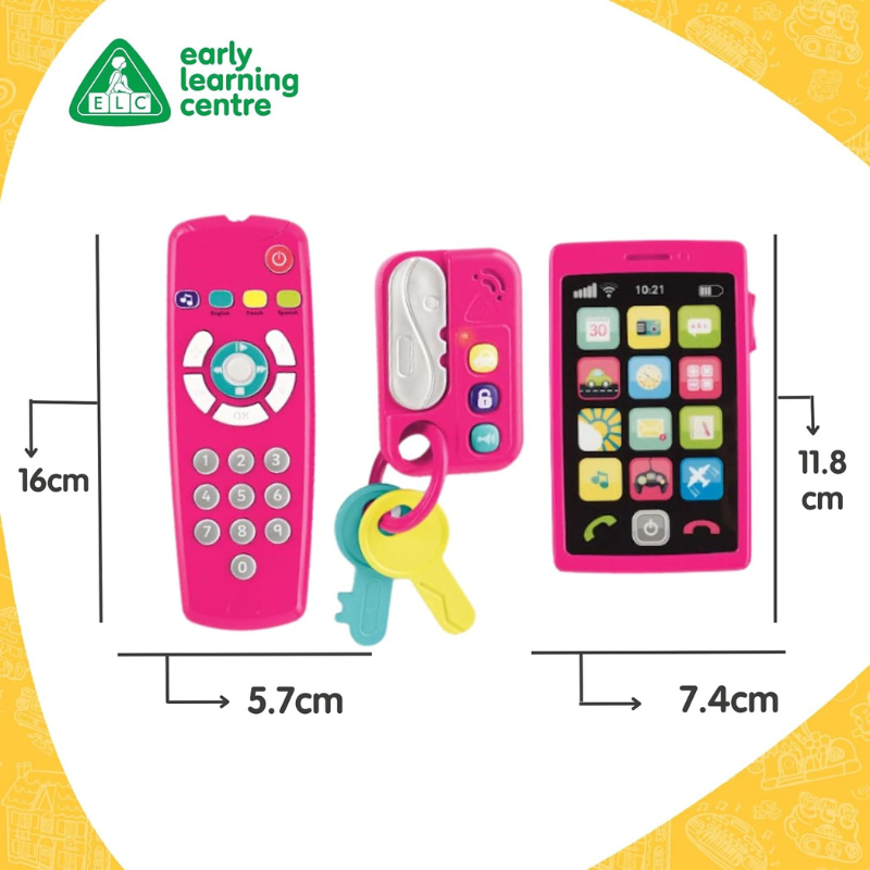 التعليم المبكر مجموعة أدوات الحائط باللون الوردي مواليد تفاعلي ELC