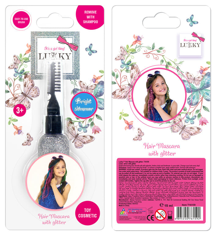 لوكي مسكارا شعر مع لمعة سائلة فضي المكياج والتجميل LUKKY