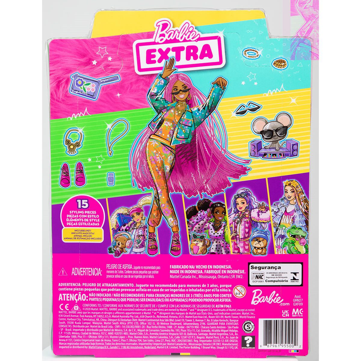 باربي دمية بجدائل زهرية دمية مع اكسسوارات Barbie