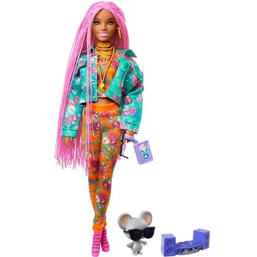 باربي دمية بجدائل زهرية دمية مع اكسسوارات Barbie