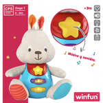 وين فن أرنب قطيفة مع اضواء الالعاب القطنية WinFun