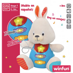وين فن أرنب قطيفة مع اضواء الالعاب القطنية WinFun