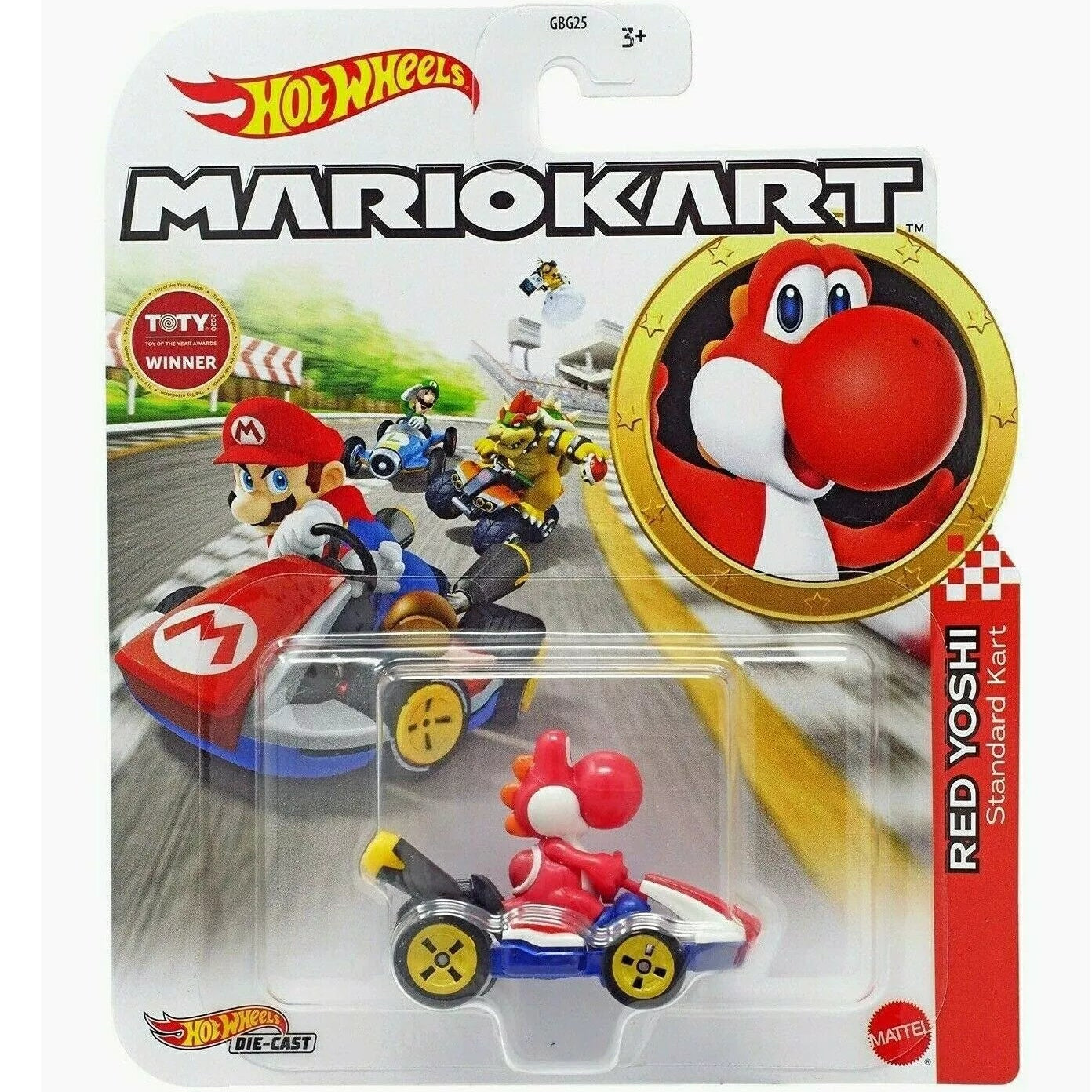 هوت ويلز سيارة ماريو كارت داياكاست الحمراء مركبات الأطفال HotWheels