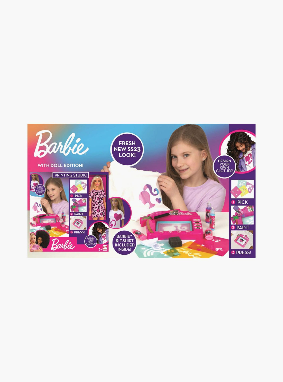 باربي دمية مع ملصقات دمية مع اكسسوارات Barbie