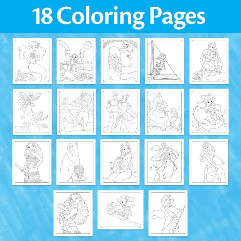 كرايولا تلوين أميرات ديزني صفحات 18 صفحة رسم و تلوين Crayola