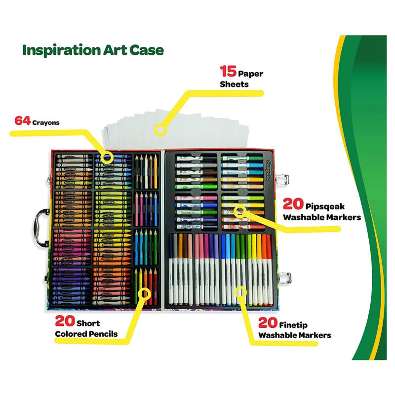 كرايولا حقيبة إلهام الفن مع أقلام تلوين رسم و تلوين Crayola