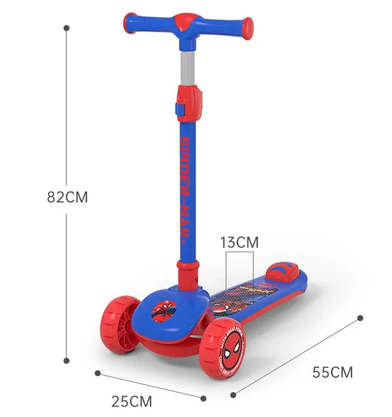 سبايدرمان ميسوكا سكوتر 3 عجلات 3D قابل للطي سكوتر 3 عجلات Mesucca