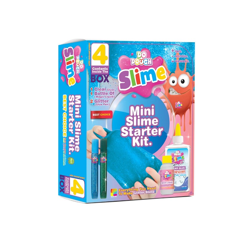 دو دوه سلايم جليتر أزرق 4 في 1 سلايم Do Dough