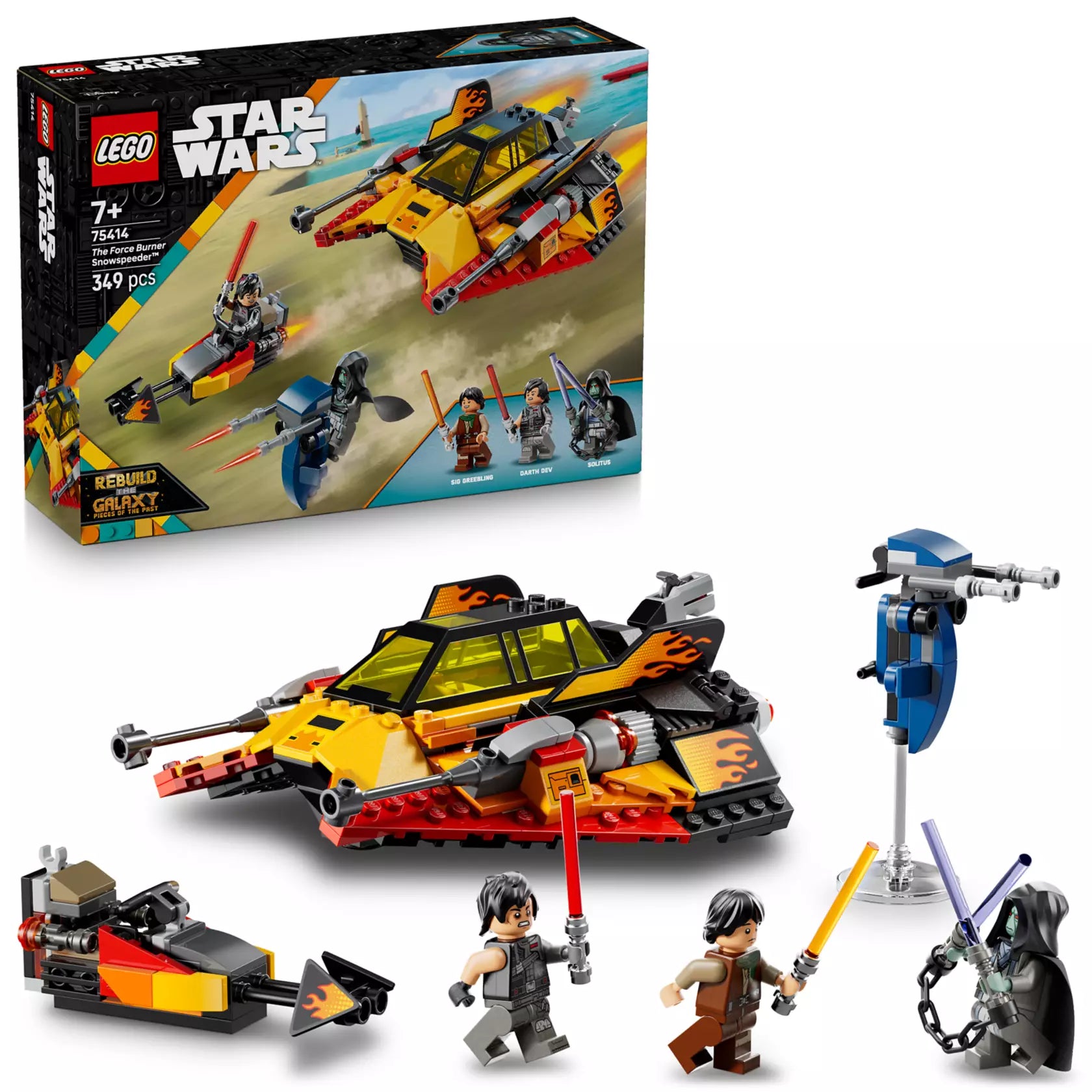 ليجو 75414 ستار وورز طائرة الثلج السريعة موقد القوة مكعبات التركيب LEGO
