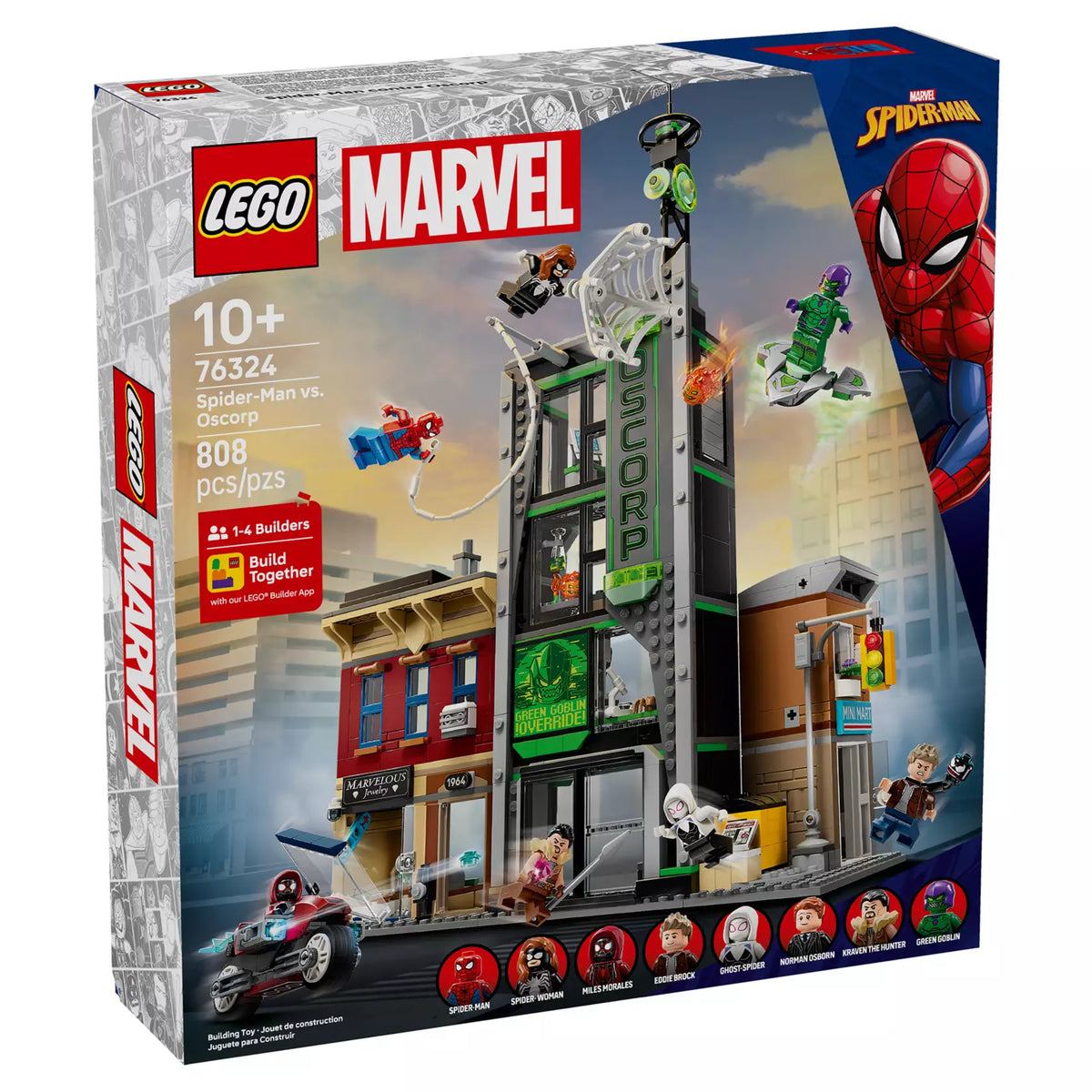 ليجو 76324 مارفل سبايدرمان ضد أوسكورب مكعبات التركيب LEGO