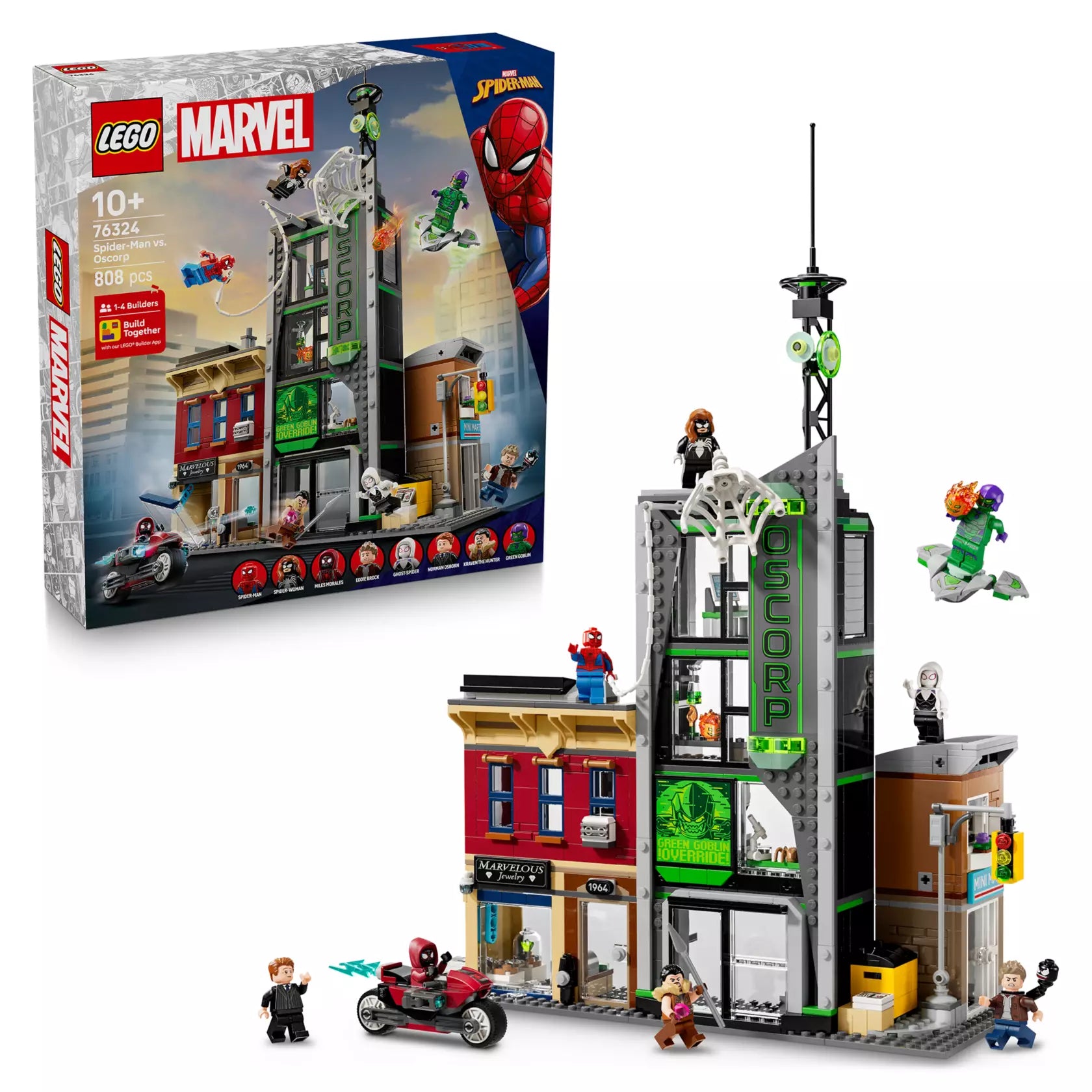 ليجو 76324 مارفل سبايدرمان ضد أوسكورب مكعبات التركيب LEGO