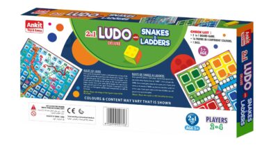 انكيت تويز ألعاب لوحية لعبة لودو 2 في 1 مع لعبة السلم والثعبان 45 سم العاب لوحية Ankit toys