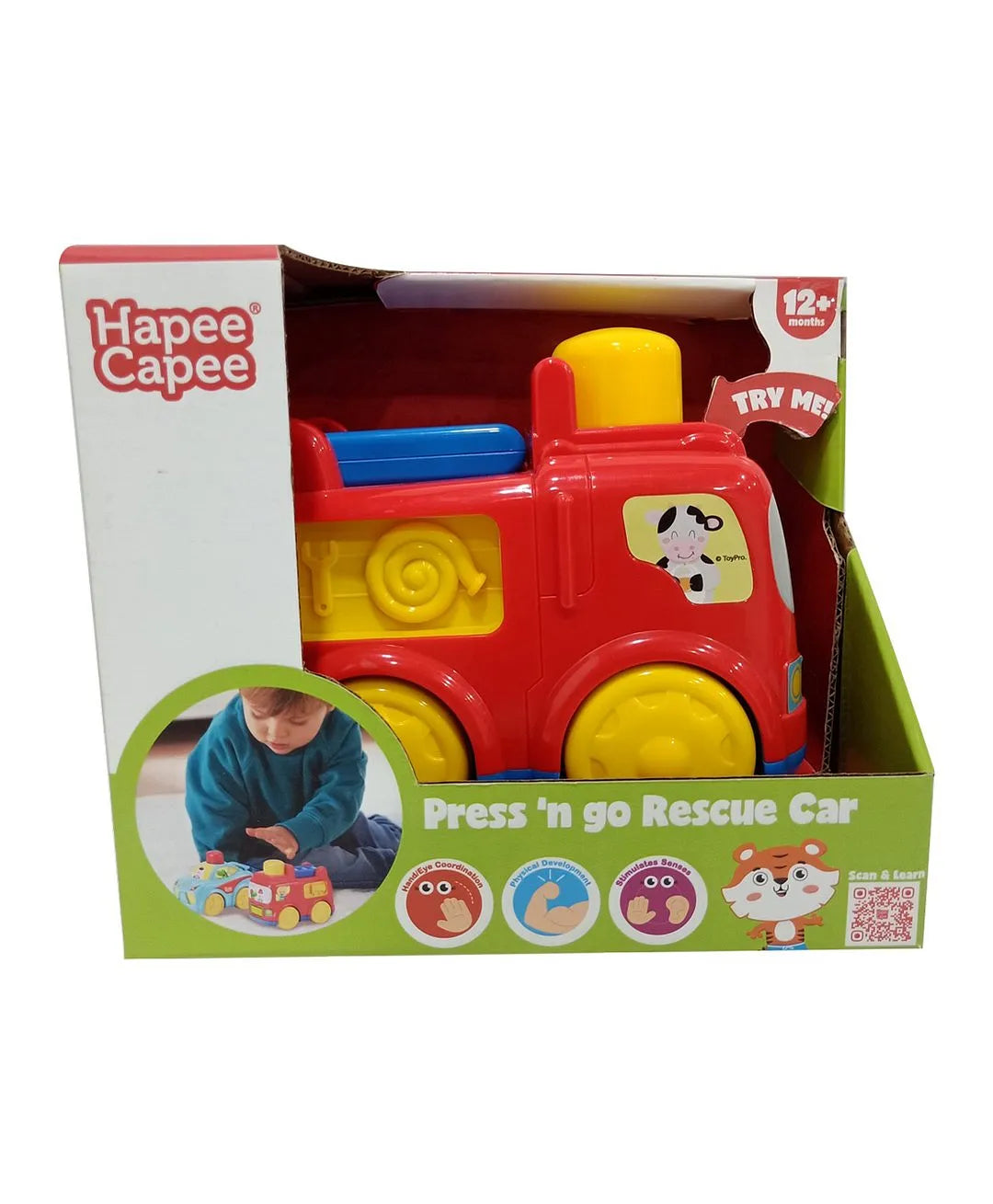 هابي كابي لعبة سيارة الإطفاء اشكال متنوعة مواليد تفاعلي Hapee Capee