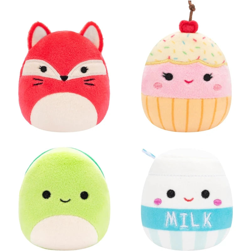 سكويش مالوز دمى مايكرومالوز 4 قطع الالعاب القطنية Squishmallows