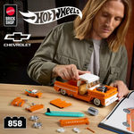 هوت ويلز مجموعة بناء وتركيب سيارة شيفروليه بيك أب مكعبات التركيب HotWheels