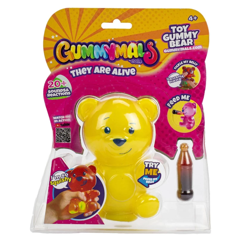 دب حلوى غومي مالز المطاطية أصفر التمدد والضغط Eolo